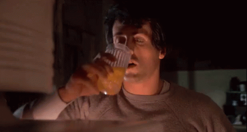 Protein Drink - Rocky GIF - Rocky SylvesterStallone Eggs - Discover & Share  GIFs