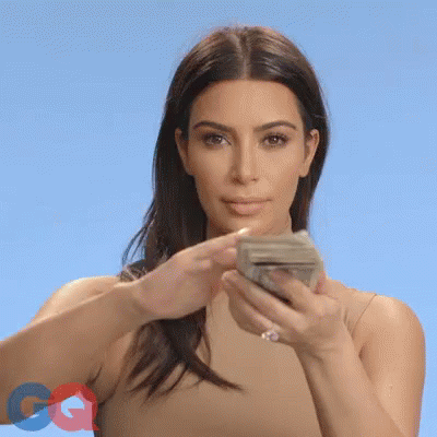 Kim Kardashian - GIF - Dinheiro KimKardashian GQ GIFs