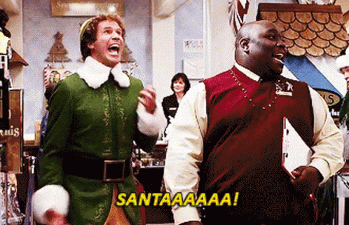 Image result for buddy the elf santa gif"