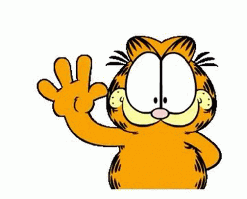 Garfield Hello GIF - Garfield Hello Wave - Descubre & Comparte GIFs