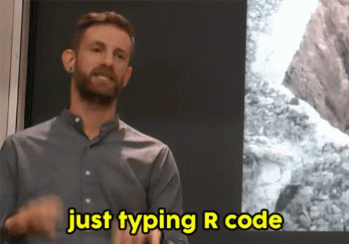 Just typing R