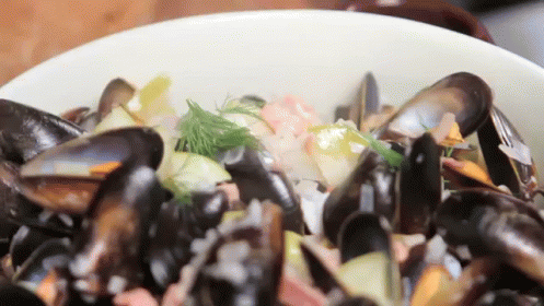 Mussels GIF - Mussels Seafood Dinner - Discover & Share GIFs