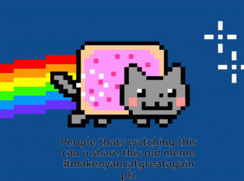 Old Meme Nyan Cat Gif Oldmeme Nyancat Rainbow Discover Share Gifs - roblox nyan cat gif