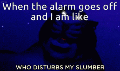 Alarm go off