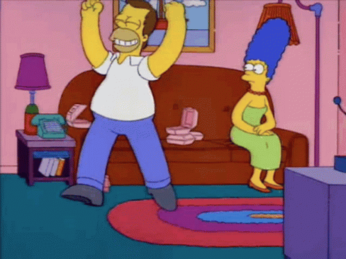 Homer Simpson Happy Dance Gif Homersimpson Happydance Happy Discover Share Gifs