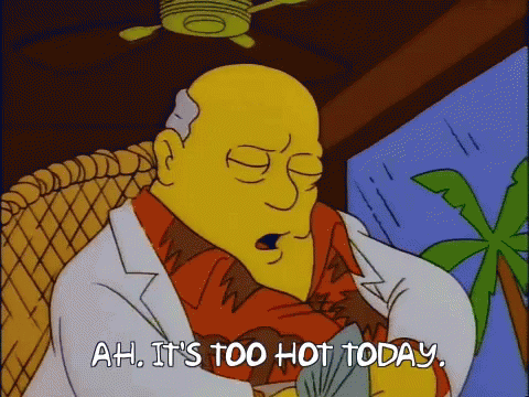 Image result for simpsons too hot today