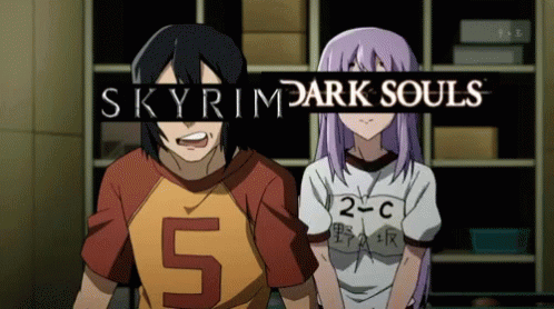 skyrim dark souls gif