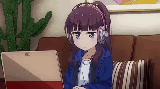 Anime gamer girl gif