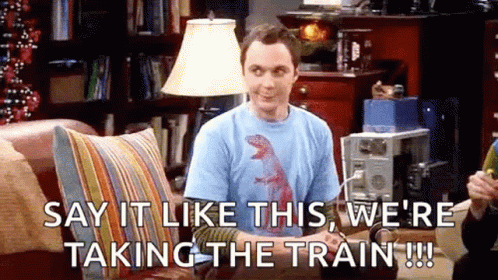 Sheldon Cooper Big Bang Theory GIF - trains