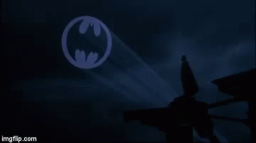 animated gif of looking at bat signal