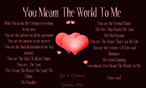you mean the world to me gif youmeantheworldtome discover