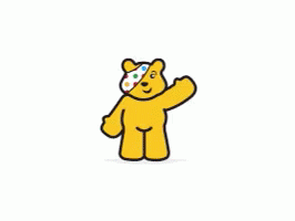 Pudsey GIF - Pudsey CartoonBear Waving - Discover & Share GIFs
