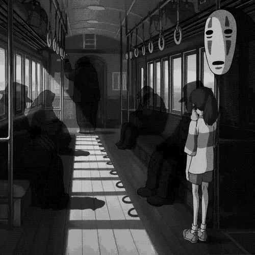 Spirited Away No Face GIF - SpiritedAway NoFace Train GIFs