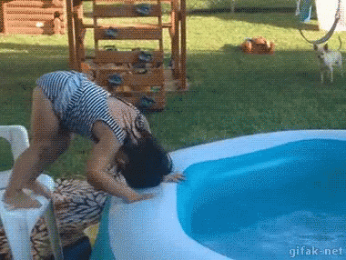 You're An Inspiration To Us All Pool Babe GIF - Pool Kid Fail - Discover & Share GIFs