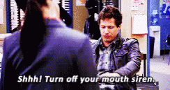 Image result for SHHH b99 gif