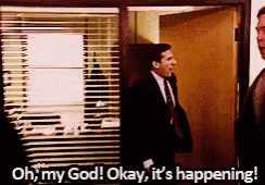 The Office Its Happening GIF - TheOffice ItsHappening GIFs
