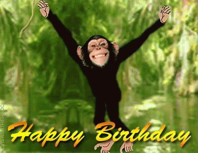 Happy Birthday GIF - Happy Birthday Monkey - Discover & Share GIFs