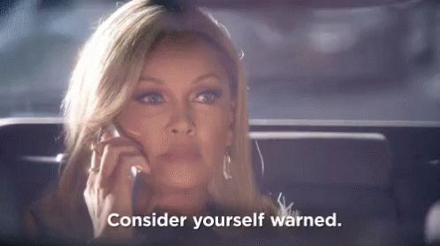 You've Been Warned GIF - ConsiderYourselfWarned VanessaWilliams Warned -  Discover & Share GIFs
