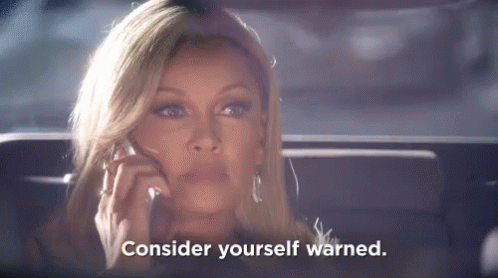 You've Been Warned GIF - ConsiderYourselfWarned VanessaWilliams Warned - Discover & Share GIFs