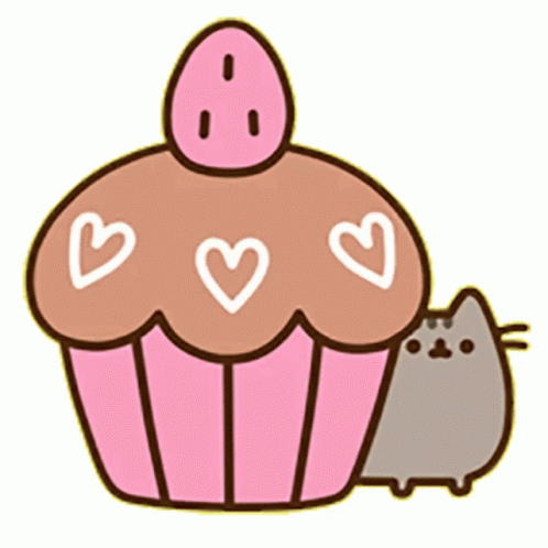 Pusheen Cupcake Gif - Pusheen Cupcake Happy - Discover & Share Gifs