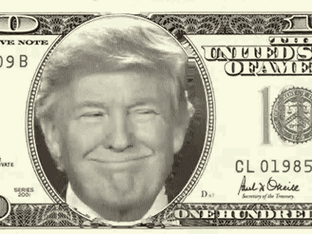 Donald Trump Dollar Bill GIF - DonaldTrump DollarBill - Discover ...
