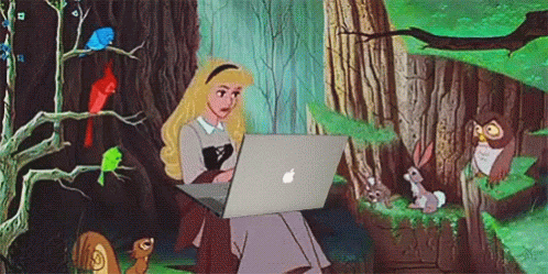 Sleeping Beauty Princess Aurora GIF - SleepingBeauty PrincessAurora Laptop - Descubre & Comparte GIFs