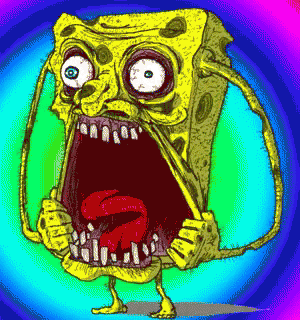 Trippy Sponge Bob GIF - Trippy SpongeBob Shocked - Discover & Share GIFs