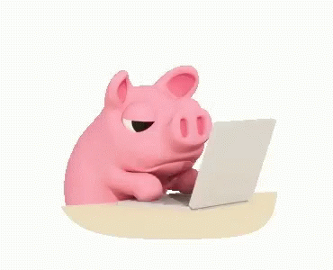 Image result for pig typing animated gif