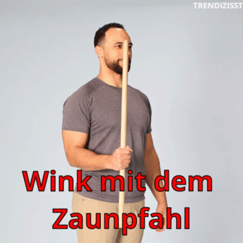 Wink mit dem zaunpfahl gif