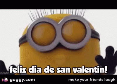 feliz dia de san valentin minions gif felizdiadesanvalentin