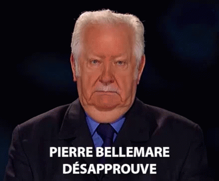 PIERRE BELLEMARE DÉSAPPROUVE GIF - Disapprove ...