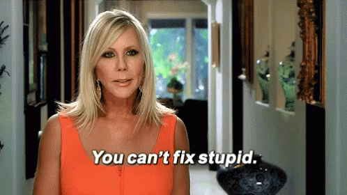 20 People Who Witnessed The Fastest They've Seen Someone Get Fired You Can't Fix Stupid GIF - Stupid Rhoc VictoriaGunvalson GIFs