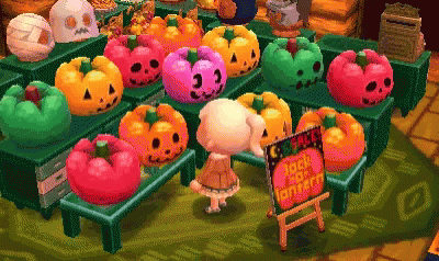 animal crossing halloween gif