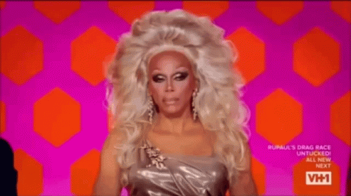 Image result for rupaul gif meh