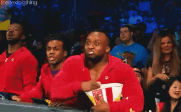 Image result for new day eating popcorn gif
