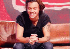 Blushing GIF - OneDirection 1D HarryStyles - Discover & Share GIFs