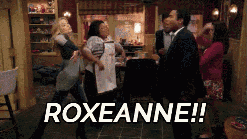 ROOOOOOOXANNE!!!! - Community GIF - Community Roxanne Dance ...