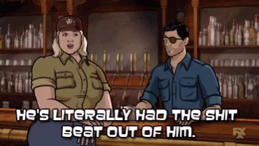 Pam Beat The Shit Out Gif Pam Beattheshitout Archer Discover