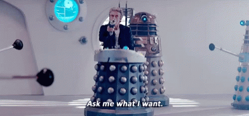 Image result for peter capaldi daleks gif