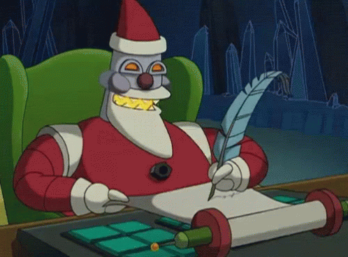 Robot Santa Checking His List
