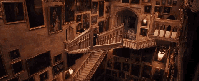 Image result for philosopher's stone moving staircase gif