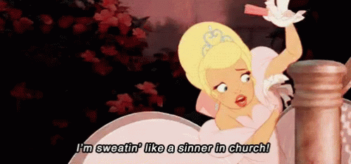 Image result for i'm sweating like a sinner in church gif