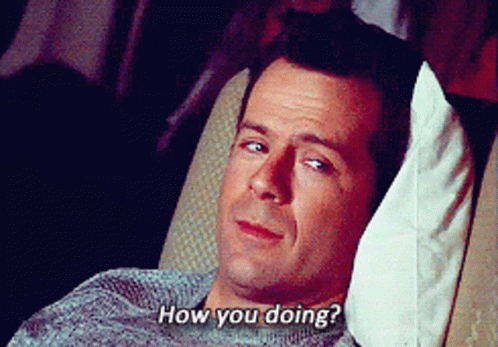 Bruce Willis Smile GIF - BruceWillis Smile HowYouDoing - Discover & Share GIFs