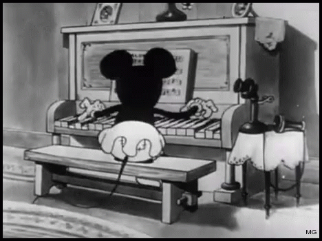 Mickey Mouse Piano GIF - MickeyMouse Piano Playing - Discover & Share GIFs