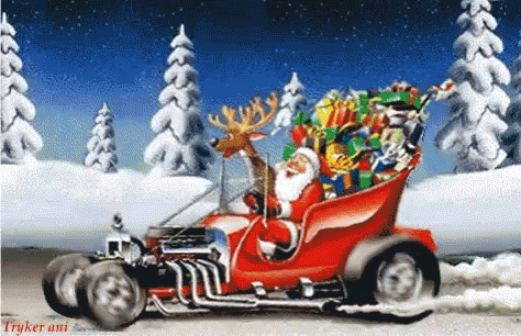 Car Running GIF - Car Running Santa - Discover & Share GIFs