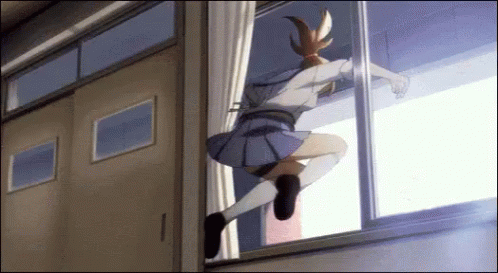 Jump Out Window GIF - JumpOutWindow Animejump Out GIFs