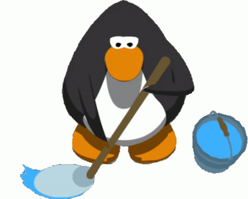 Penguin Mop GIF - Penguin Mop Cleaning - Discover & Share GIFs