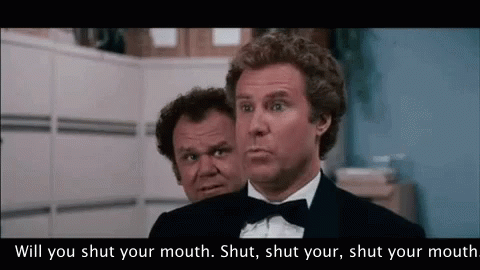 Shut Your Mouth Step Brothers GIF - ShutYourMouth StepBrothers WillFerrell - Discover & Share GIFs