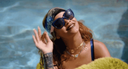 Rihanna Hello GIF - Rihanna Hello Pool - Discover & Share GIFs