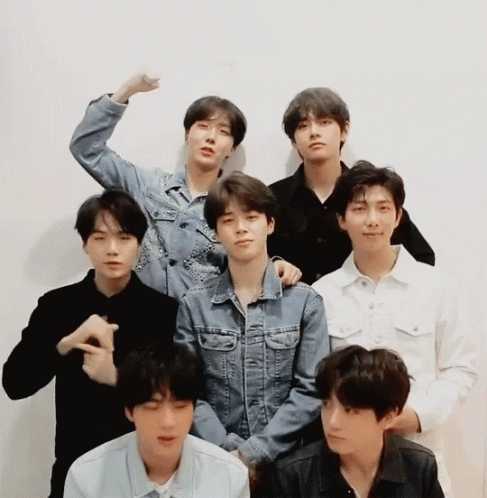  Bts  Group Picture GIF  Bts  GroupPicture Cute  Discover 